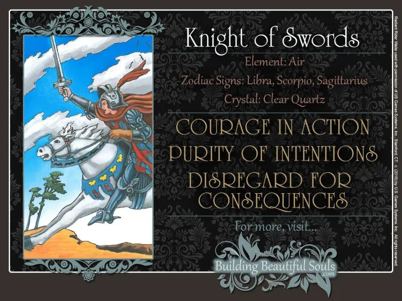 Ý nghĩa lá Knight Of Swords: Sự cân bằng giữa trách nhiệm và lòng từ bi